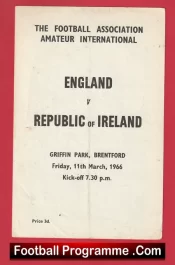 England v Ireland 1966 – Amateur Intenational Brentford FC