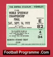 World Speedway Championship Final Ticket 1972