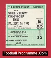 World Speedway Championship Final Ticket 1972 – FIM Empire Stadium