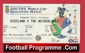 Scotland v Holland 2009 – Football Ticket