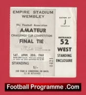 Chesham United v Leytonstone 1968 – Amateur Cup Final Wembley Ticket