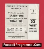 Chesham United v Leytonstone 1968 – Amateur Cup Final Wembley Ticket