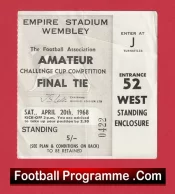 Telford United v Hillingdon Borough 1971 Challenge Trophy Cup Final ticket