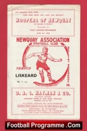  Newquay v Liskeard 1966 - South Western League Football Programme .COM Football Programmes Memorabilia