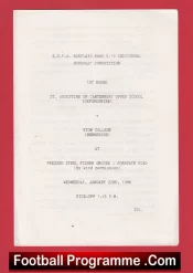 St Augustine Canterbury Oxfordshire v Eton College Berkshire 1986 – Schoolboys U19