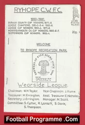 Ryhope v Reyrolles 1980 – Wearside League