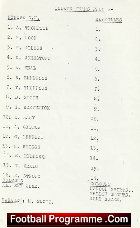 Ryhope v Reyrolles 1980 - Wearside League - Image 3