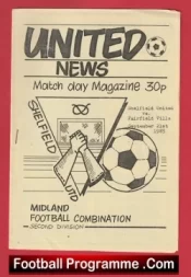 Shelfield United v Fairfield Villa 1985
