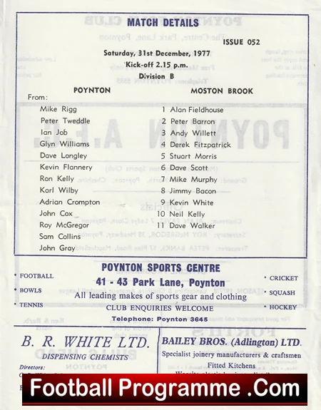 Poynton v Moston Brook 1977 - Image 3