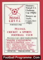 Pelsall CS v Heath Heys Cons 1982 – Walsall