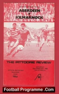 Aberdeen v Kilmarnock 1980 – Alex Ferguson Manager