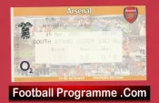 Arsenal v Manchester United 2003 – Match Ticket
