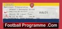 Arsenal v Manchester United 2007 – Match Ticket