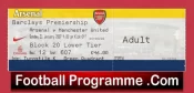 Arsenal v Manchester United 2007 – Match Ticket