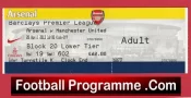 Arsenal v Manchester United 2013 – Football Ticket