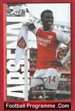 Arsenal v Manchester United 2023 - Man Utd - football programme