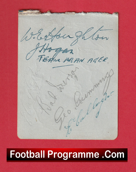Aston Villa Football Club Multi Autographed Signed Sheet 1937 - 1938 - Image 3
