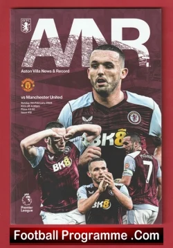 Aston Villa v Manchester United 2024 - Man Utd - football programme