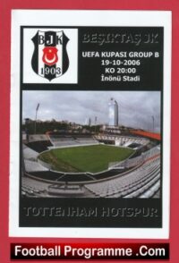 Besiktas BJK v Tottenham Hotspur 2006 – TWO Pirate Programmes Turkey