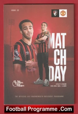 Bournemouth v Manchester United 2024 - Man Utd - football programme