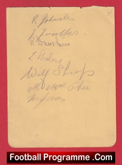 Bradford Park Avenue Multi Autographed Signed Sheet 1937 - 1938 - football programme