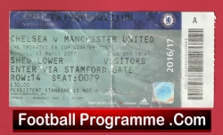 Chelsea v Manchester United 2017 - FA Cup Quarter Final Ticket - football memorabilia