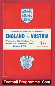 England v Austria 1966 – European Nations Cup at Hendon