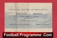 England v France 1958 – Amateur International at Leeds United FC