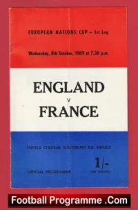 England v France 1969 – European Nations Cup at Enfield FC