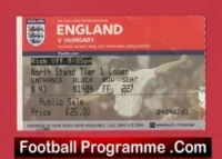 England v Hungary 2006 – Football Match Ticket Man Utd