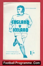 England v Iceland 1970 – Amateur International at Slough