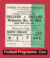 England v Ireland 1965 – Football Ticket