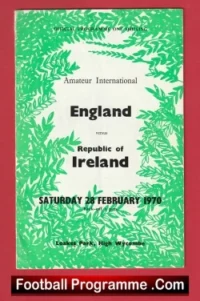 England v Ireland 1970 – Amateur International at High Wycombe