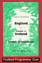 England v Ireland 1970 – Amateur International at High Wycombe