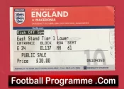 England v Macedonia 2006 – Football Match Ticket Man Utd
