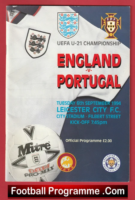England v Portugal 1994 - Multi Signed Autographed U21 Portuguese - Image 2