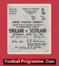 England v Scotland 1956 – Football Match Ticket Wembley