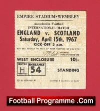 England v Scotland 1967 – Football Ticket