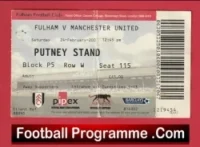 Fulham v Manchester United 2007 – Football Ticket