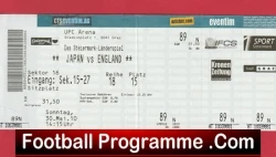 Japan v England 2010 - Football Match Ticket - football memorabilia