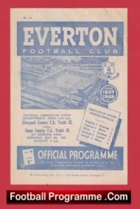 Liverpool v Essex 1948 – Youth Cup Final at Goodison Park Everton