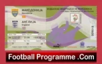 Macedonia v England 2006 – Football Match Ticket