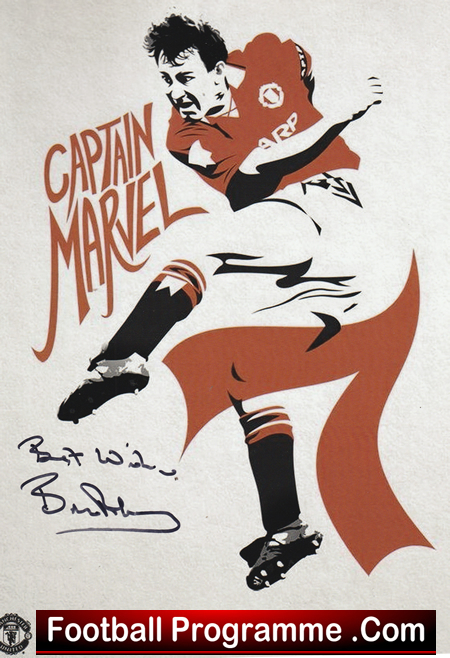 Manchester United Bryan Robson Autograph Signed Picture Man Utd - Image 2