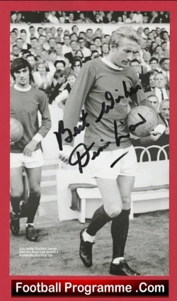 Manchester United Denis Law Autograph Signed Picture Man Utd 1970's - football memorabilia