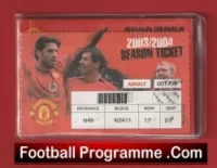 Manchester United Man Utd Season Ticket Book LMTB 2003 2004