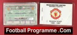 Manchester United Man Utd Season Ticket Book LMTB 1996 1997 - football memorabilia