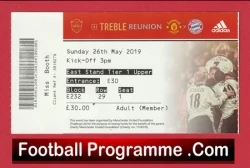 Manchester United Treble Season Reunion Ticket 2019 - football memorabilia