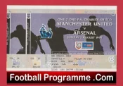 Manchester United v Arsenal 1999 – Charity Shield Match Ticket Full