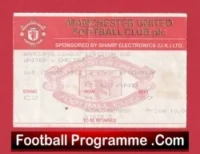 Manchester United v Chelsea 1992 – Match Ticket