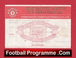 Manchester United v Chelsea 1992 - Match Ticket - football memorabilia